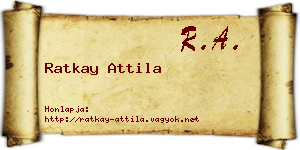 Ratkay Attila névjegykártya