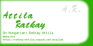 attila ratkay business card